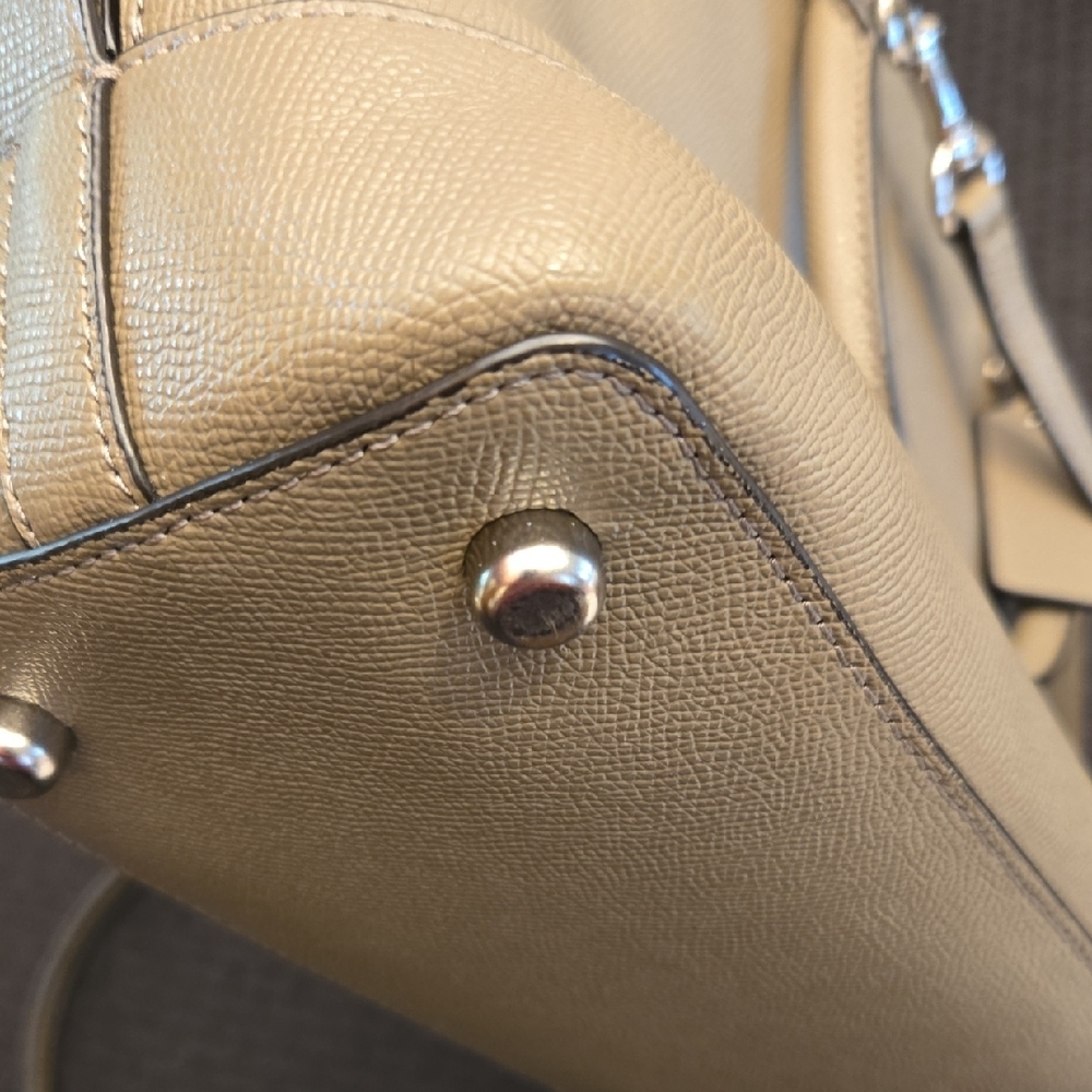 Coach Sierra Satchel Crossbody Bag Taupe Leather - Picture 13 of 14